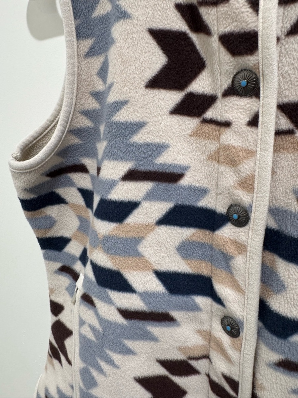 Shyanne Southwestern Aztec Fleece Vest‎ Snap Front Western Print XS - Picture 14 of 16